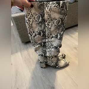 Lulus. Snakeskin boots. Size 7.5